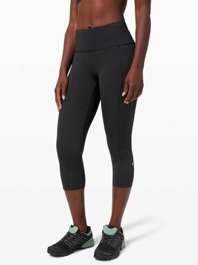 Lululemon Women's Fast and Free Crop II 19" *Non-Reflective - Black